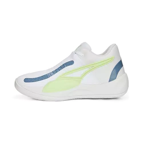 PUMA Herren Rise Nitro Basketballschuh, White-DEEP Dive