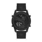 PUMA Herrenuhr Big Cat, LCD Uhrwerk, 44MM Schwarzes Polykarbonatgehäuse mit PolyurethanArmband