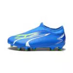 PUMA Match Ll Fg/Ag Jr Fussballschuh, Ultra Blue White Pro Green