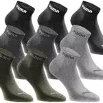 PUMA Quartersocken 18 Paar Pack Statement Edition - Damen und Herren - Black Green Pack - Gr. 47-49