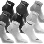PUMA Quartersocken 6 Dreierpacks Pack Statement Edition - Damen und Herren - 3x Black