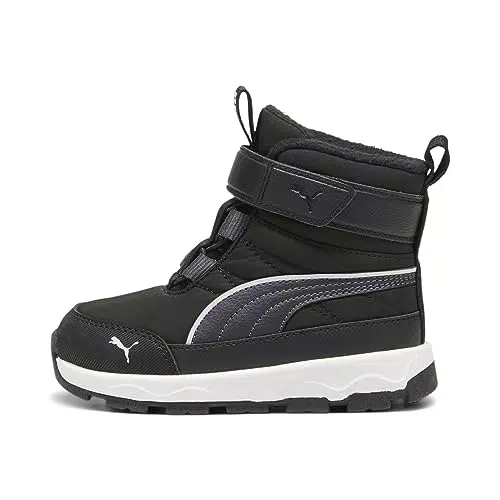 PUMA Unisex Baby Evolve Boot AC+ INF Sneaker, Black-Strong Gray White