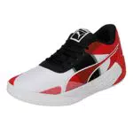 PUMA Unisex Basketballschuh, Baumwolle, Puma White High Risk Red