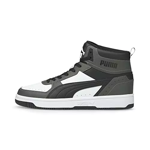 Puma Unisex Rebound Joy Sneaker, Dark Shadow Black White