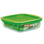 Pyrex &Store Cook Quadratische Auflaufform mit Deckel (20 x 17 cm