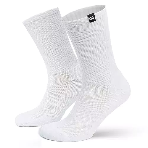 QSOCKS Unisex Tennissocken 4er-Pack, Hochwertige, atmungsaktive und langlebige Baumwollmischung