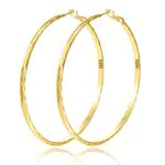 RANKEEF Ohrringe Kreolen Gold 14 Karat Creolen Vergoldet Goldene Creolen Damen Hypoallergen Ohrringe Creolen Gold Groß