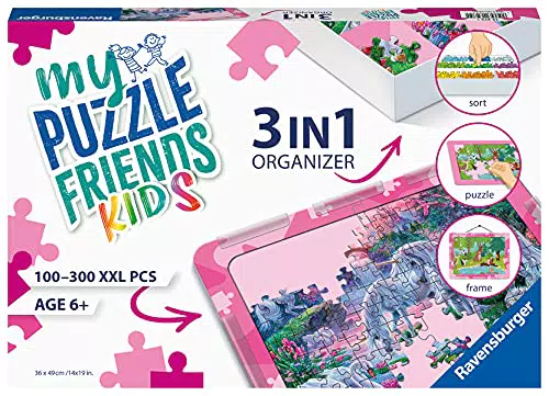 Ravensburger - 13275 3in1 Organizer für Kinderpuzzle in rosa - Puzzle-Aufbewahrung für Kinder ab 6 Jahren