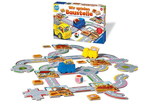 Ravensburger 24726 - Wir spielen Baustelle - Bau-und Zuordnungsspiel für die Kleinen - Spiel für Kinder ab 2 Jahren