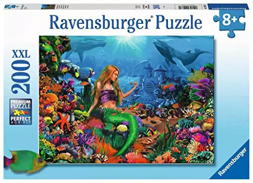 Ravensburger Kinderpuzzle - 12987 Die Meereskönigin - Meerjungfrau-Puzzle für Kinder ab 8 Jahren