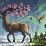 Ravensburger Puzzle 17385 Der Hirsch als Frühlingsbote - 1000 Teile Puzzle für Erwachsene und Kinder ab 14 Jahren