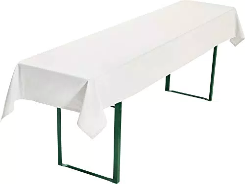 REDBEST Bierbank-Auflage, Sitzauflage Bierzeltgarnitur gepolstert 2er-Pack weiß Größe 25x220 cm - strapazierstark und langlebig