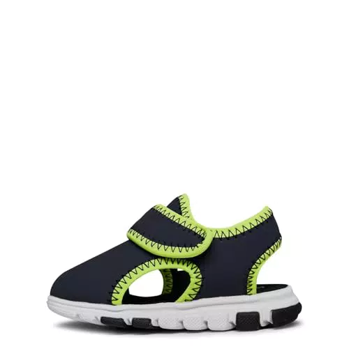 Reebok Baby-Jungen Wave Glider III Sportsandale, Vector Navy/Acid Yellow/FTWR White