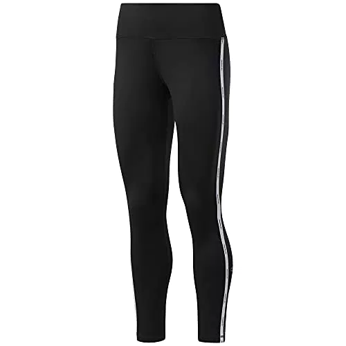 Reebok Damen Piping Pack Poly Tight Pant, Black
