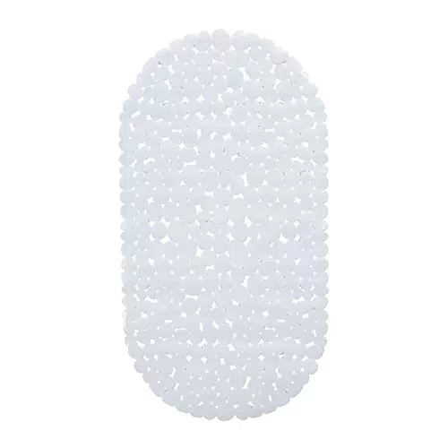 Relaxdays Badewannenmatte Steinoptik, rutschfeste Badeeinlage mit Saugnäpfen