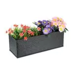 Relaxdays Blumenkasten für innen, Blumentöpfe & Kräuter