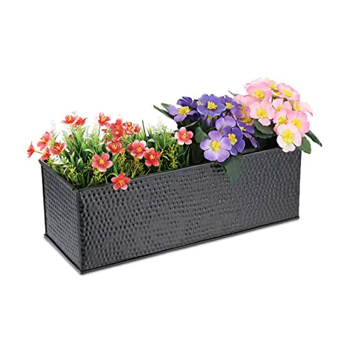 Relaxdays Blumenkasten für innen, Blumentöpfe & Kräuter