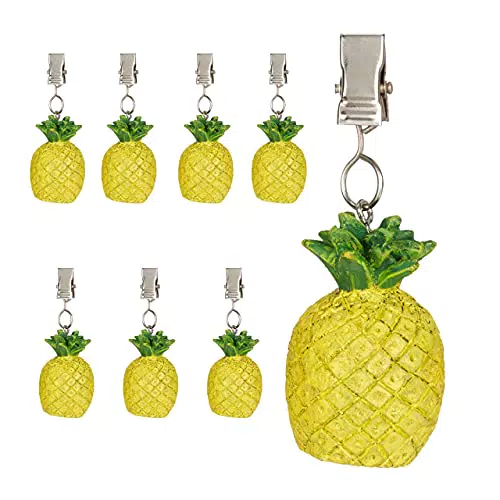 Relaxdays Tischdeckenbeschwerer Ananas, 8er Set, Polyresin