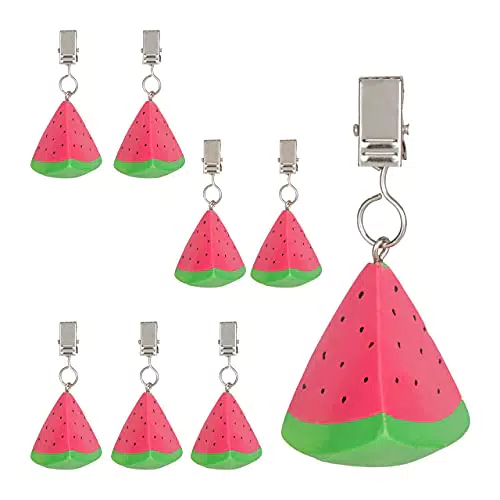 Relaxdays Tischdeckenbeschwerer Melone, 8er Set, Polyresin