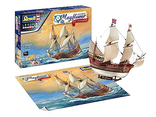 Revell RV05684 5684 Mayflower-400 05684 Mayflower 400th Anniversary Schiffsmodell Bausatz 1:83