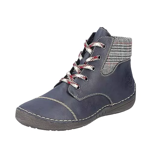 Rieker Damen 52541 Kurzstiefel, Blau