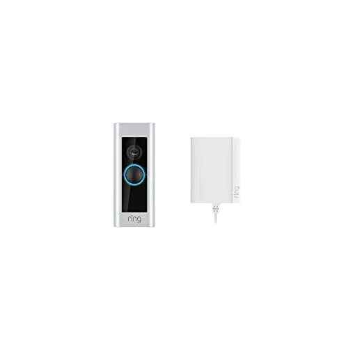 Ring Videotürklingel Pro Kabel + Netzteil, Türklingel mit Kamera