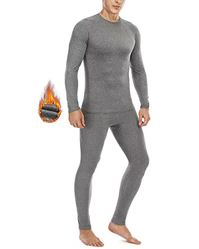 Roadbox Thermounterwäsche Herren, Lange Funktionsunterwäsche Set Atmungsaktiv & Weich Thermobekleidung männer Winter für Lauf