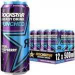 Rockstar Energy Drink Sour Raspberry - Saures, koffeinhaltiges Erfrischungsgetränk für den Energie Kick