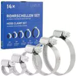 Rohrschellen Set: 14x Rohrschelle Edelstahl in 5 Größen