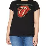 Rolling Stones Plastered Tongue Official Womens New Black Skinny Fit T Shirt