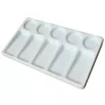 rosenice 10-Well rechteckige Form Porzellan-Palette Keramik Aquarell auslaufsicher Malerei Palette