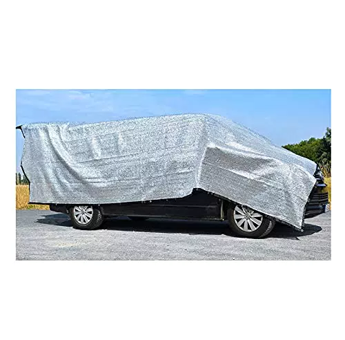 Rosi's Barf-Glück XXL Schattennetz Hund Auto 4x6 m 24m Alu Sonnensegel UV Sonnenschutz Hitzeschutz Aludecke Auto Alunetz für Personenkraftwagen