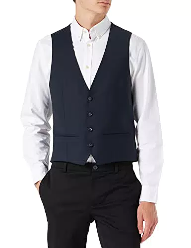 Roy Robson Herren Slim Anzugweste, Blau, 90