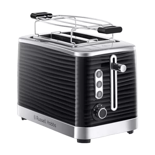 Russell Hobbs Toaster Inspire Schwarz mit hochwertiger Hochglanz-Struktur 24371-56