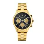 s.Oliver Armbanduhr Damen Multifunktion Analog, mit Edelstahl Armband