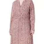 s.Oliver BLACK LABEL Women's Kleid kurz, Plissee, Lilac/PINK