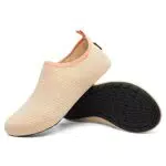 SAGUARO Damen Badeschuhe Wasserschuhe Schwimmschuh Frauen Aquaschuhe Strandschuhe Schnell Trocknend Atmungsaktiv rutschfeste Wassersportschuhe Neoprenschuhe Orange
