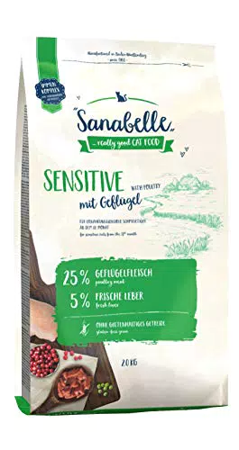 Sanabelle Sensitive mit Geflügel, Katzentrockenfutter für ernährungssensible Katzen