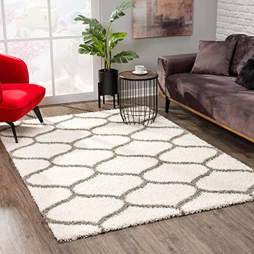 SANAT Madrid Shaggy Teppich - Hochflor Teppiche für Wohnzimmer
