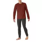Schiesser Herren Schlafanzug lang - Nightwear Set, Rot_179107