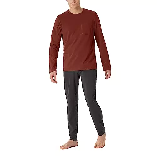 Schiesser Herren Schlafanzug lang - Nightwear Set, Rot_179107