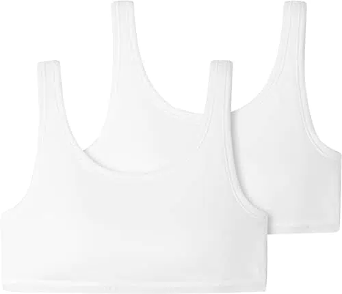Schiesser Mädchen 2 PACK Unterwäsche Bustier - 95/5 Organic Bio Baumwolle - Größe 92 bis 176