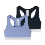 Schiesser Mädchen 2 Pack Unterwäsche Bustier-Organic Cotton-Rippe Sport-BH