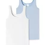 Schiesser Mädchen 2 Pack Unterwäsche Unterhemd - 95/5 Organic Bio Baumwolle - Größe 140 Bis 176