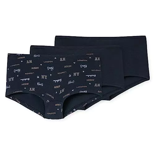 Schiesser Mädchen 3 Pack Shorts weiches Bündchen-95/5 Organic Bio Baumwolle-Größe 140 bis 176 Unterwäsche