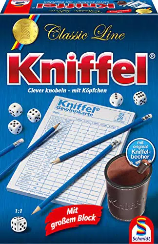Schmidt Spiele 49203 Kniffel, Classic Line, mit großem Block
