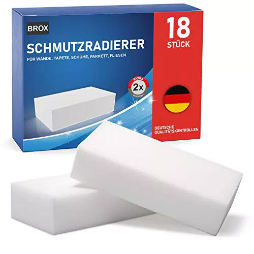 Schmutzradierer Schwamm 18x - Radierschwamm für weiße Wände