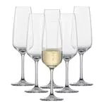 SCHOTT ZWIESEL Sektglas Taste, zeitlose Champagner Gläser mit Moussierpunkt