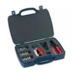 SCHWAIGER FVS315 261 F-Stecker Kompressionsstecker Montageset Werkzeugset SAT Kabel Koaxialkabel Montage Kompressionszange Kabelschere Abisolierwerkzeug 18 teilig