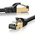 SEBSON LAN Kabel Außen 50m CAT7 rund, Netzwerkkabel 10 Gbit/s - wasserdicht UV-beständig IP67 - RJ45 Stecker für Router